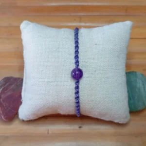 Bracelet macramé Améthyste