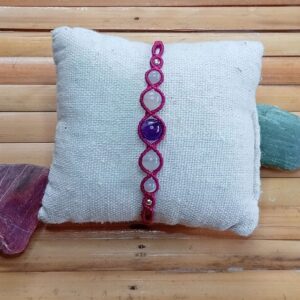 Bracelet macramé Améthyste et Pierre de Lune