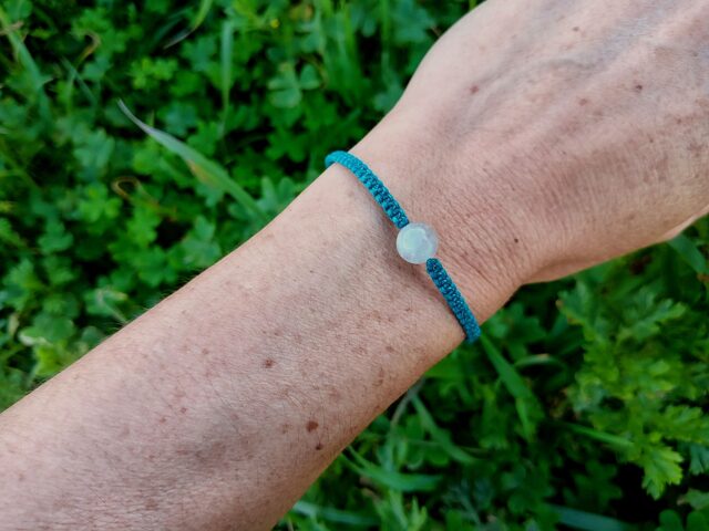 Bracelet macramé Angélite – Image 2