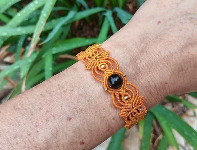 Bracelet macramé Onyx – Image 2