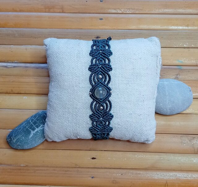 Bracelet macramé Onyx – Image 4